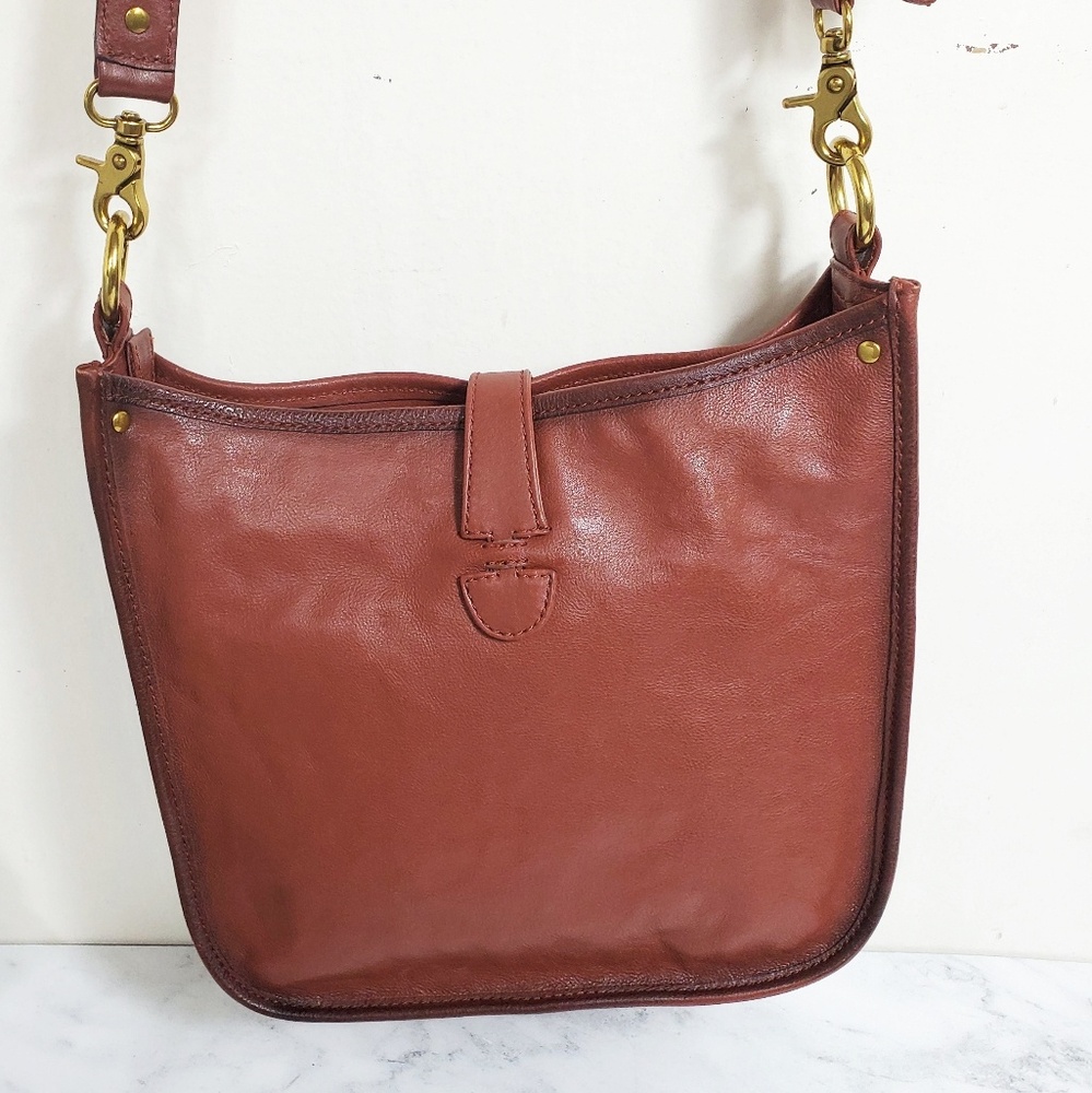 Frye Madison Cognac Crossbody NWT - Picture 3 of 8